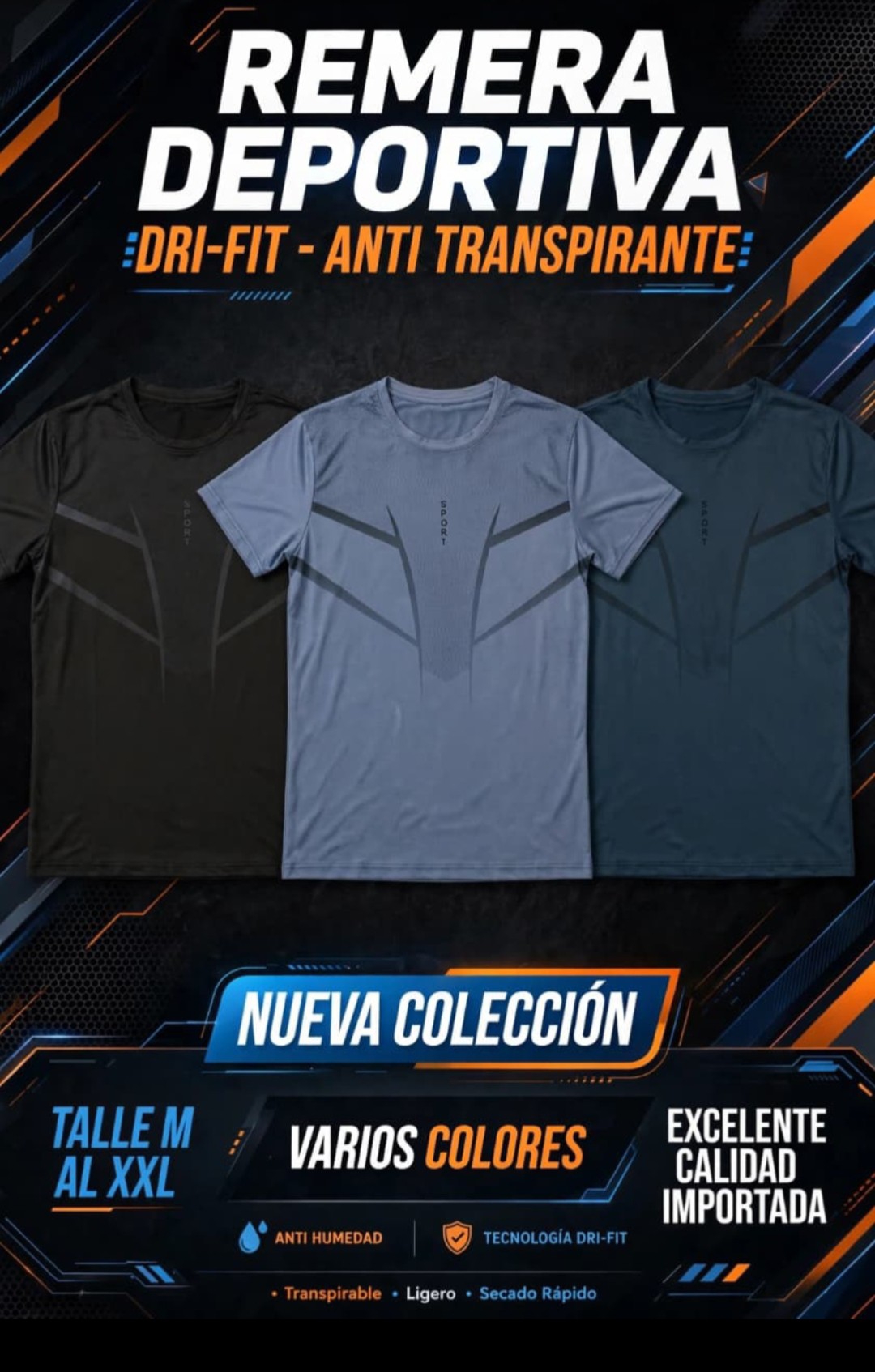 Remeras Deportivas Importdas - Imagen 3