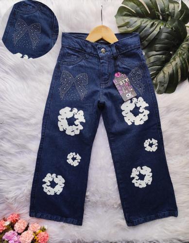 Wide Leg de Nena con Flores