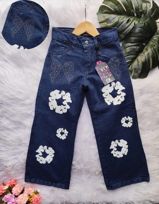 Wide Leg de Nena con Flores