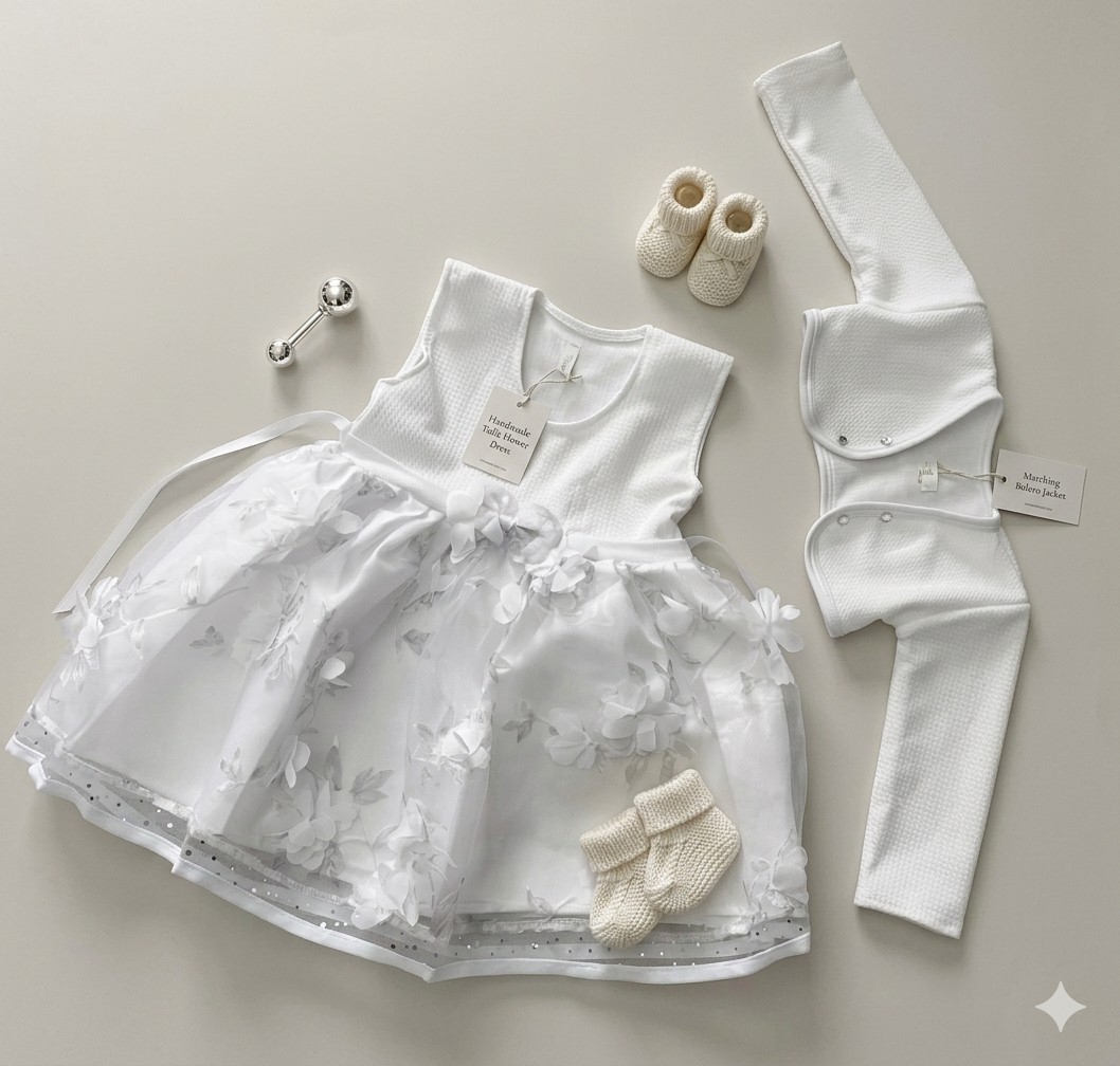 Vestido de Beba de Bautismo - Imagen 2
