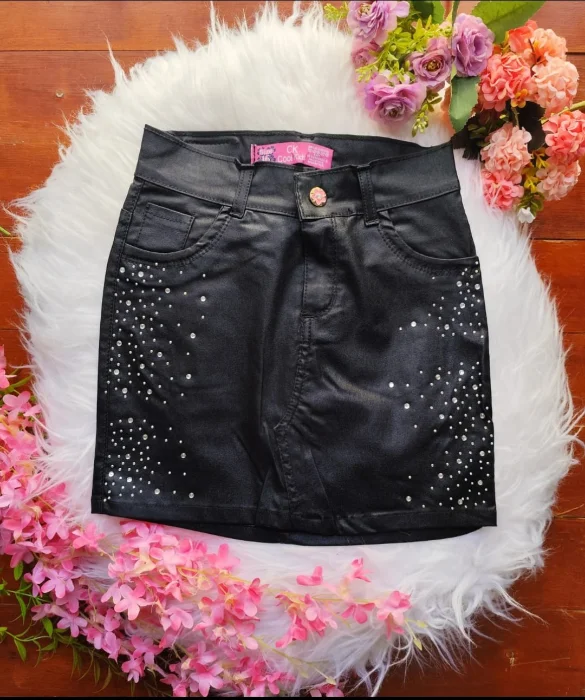 Pollera de Bengalina C/brillos Nena
