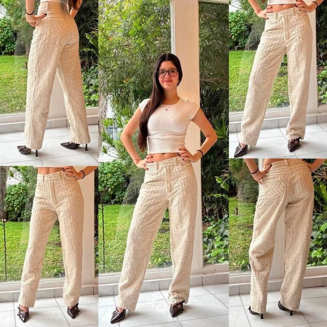 Pantalón Recto con Lentejuelas. - Imagen 2