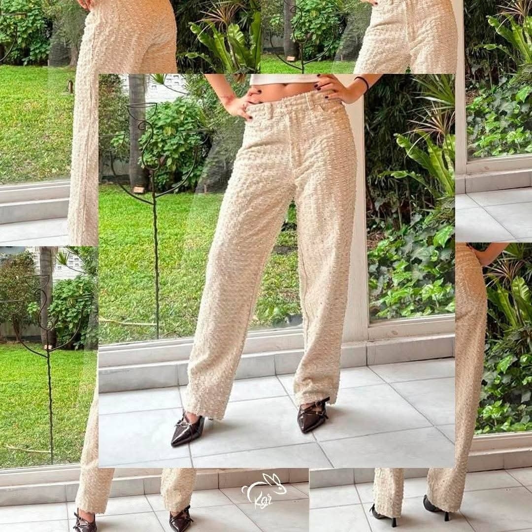 Pantalón Recto con Lentejuelas. - Imagen 3