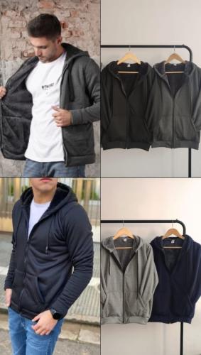 Campera con Piel Lisa Invierno