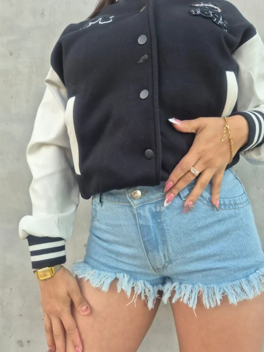 Short con Fleco Tiro Medio