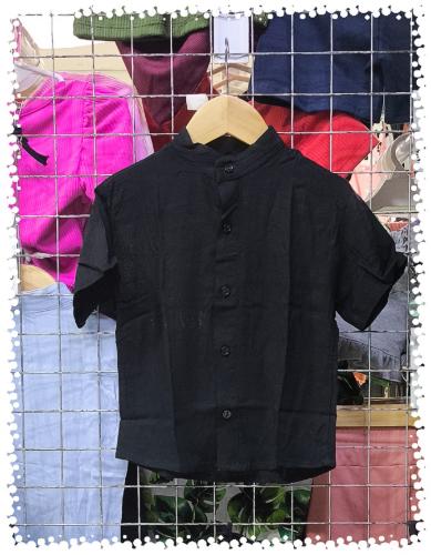 Camisa de Lino Cuello Mao de Niño
