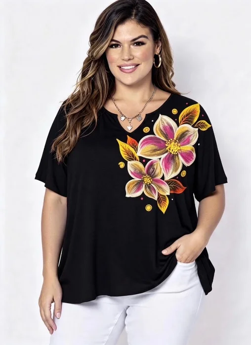 Remera Cuello Mao/artesanal