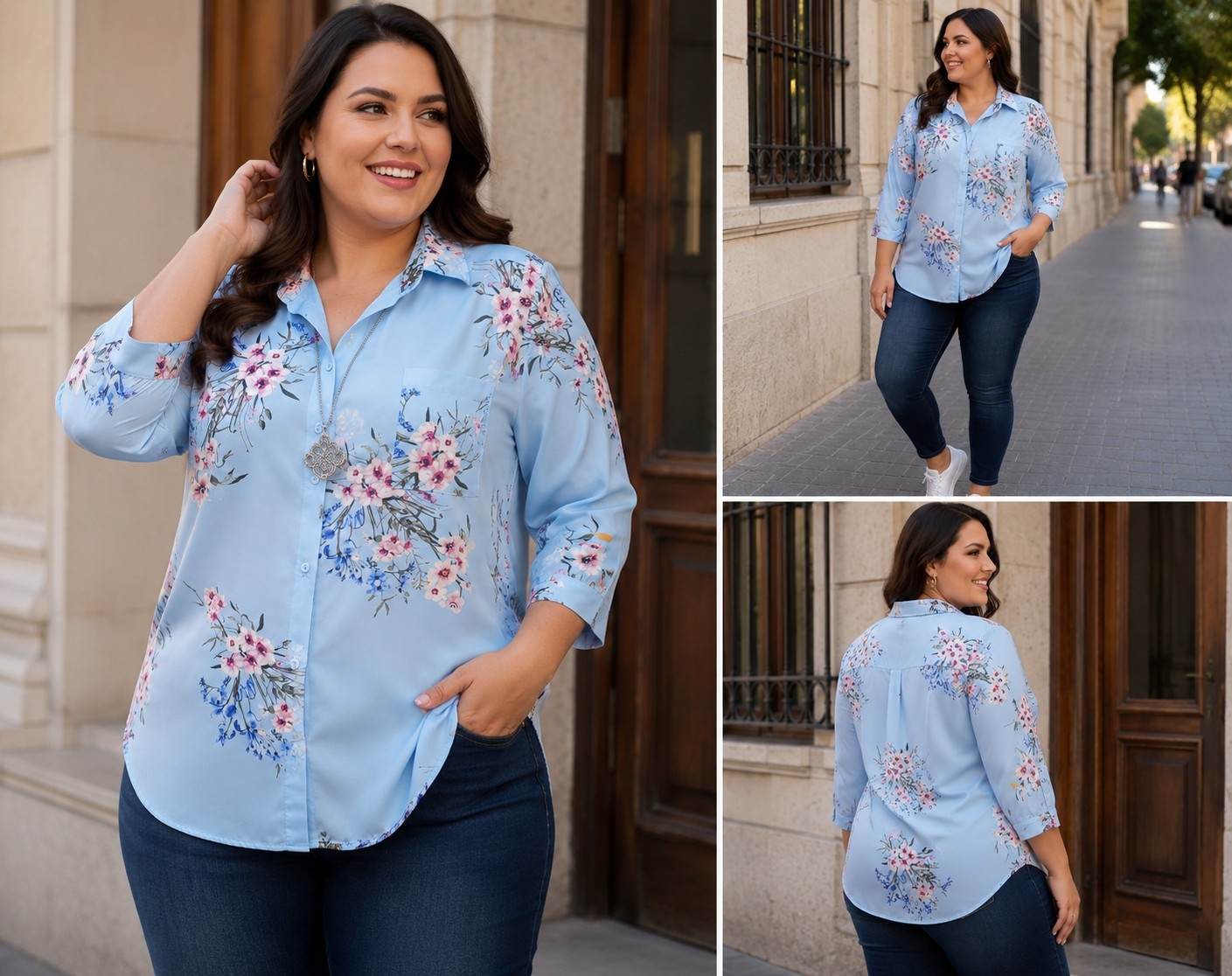 Camisas Mangas 3/4 Estampadas - Imagen 2