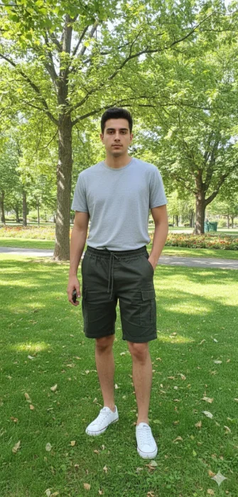 Short Cargo de Gabardina