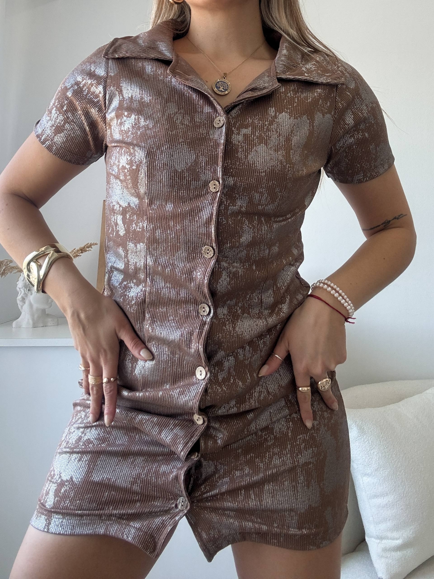 Vestido Camisa Azul - Imagen 4