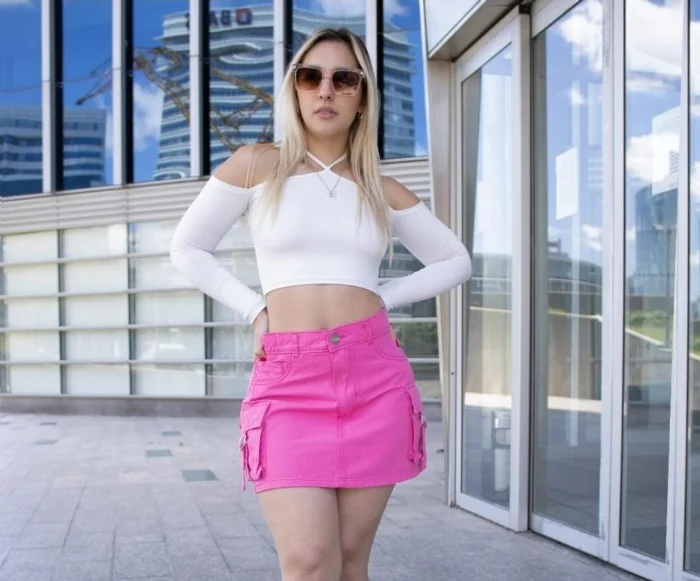 Pollera Cargo Fucsia