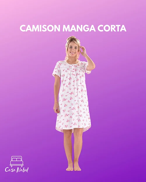 Camison Manga Corta Puro Algodon