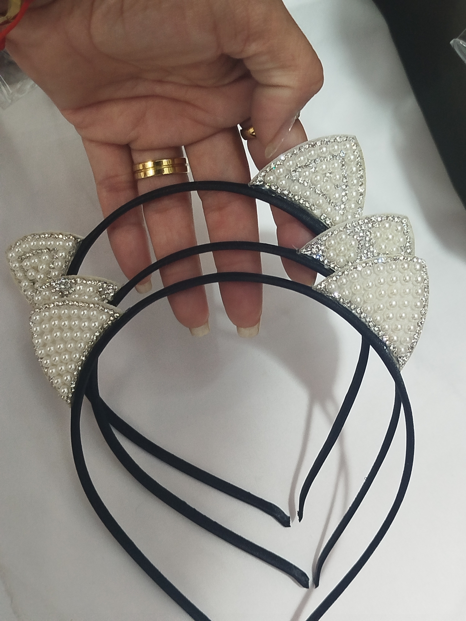 Vinchas Gatitos con Strass - Imagen 2
