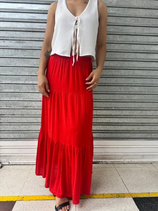 Pollera Larga Lino