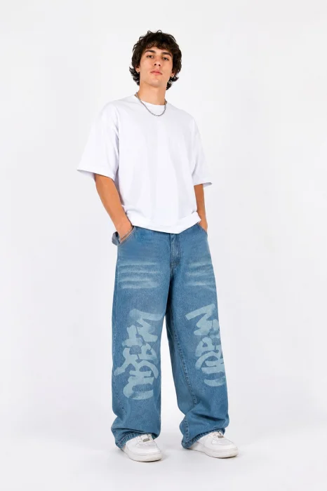 Jean Baggy Hombre Pantalón Largo Ancho Denim Bolsillos Caballero Mayoristas Hotsale