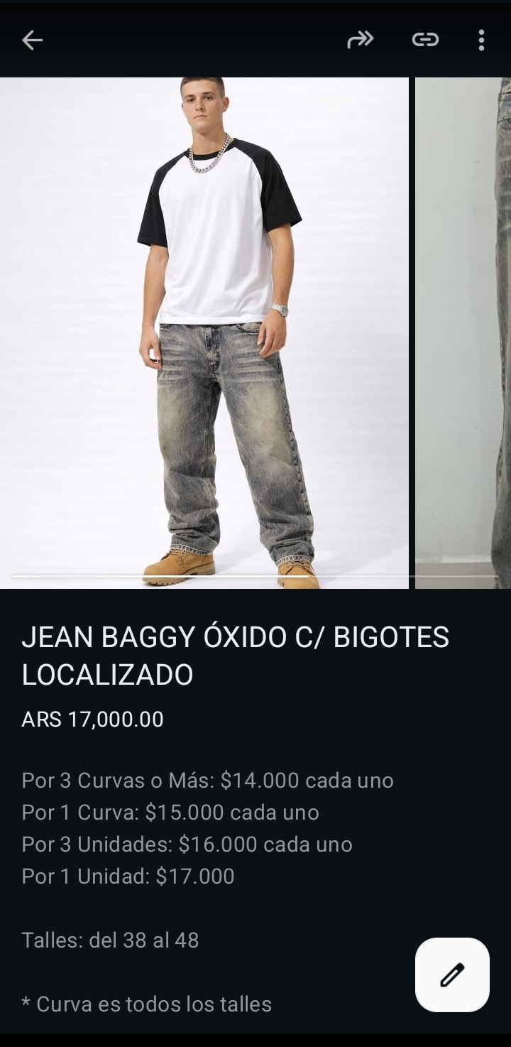 Jean Baggy Hombre Pantalón Largo Ancho Denim Bolsillos Caballero Mayoristas Hotsale - Imagen 2