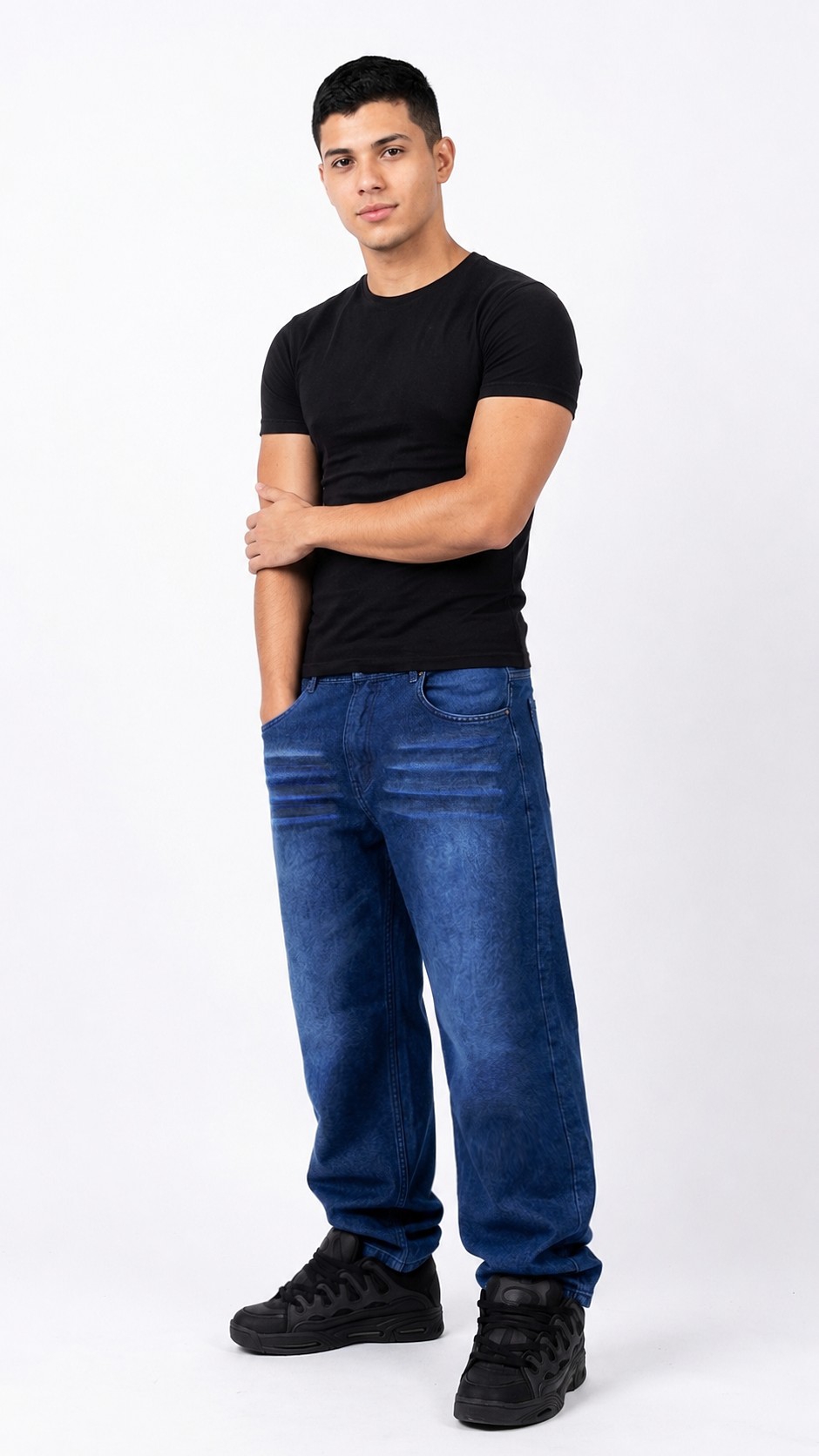 Jean Baggy Hombre Pantalón Largo Ancho Denim Bolsillos Caballero Mayoristas Hotsale - Imagen 6