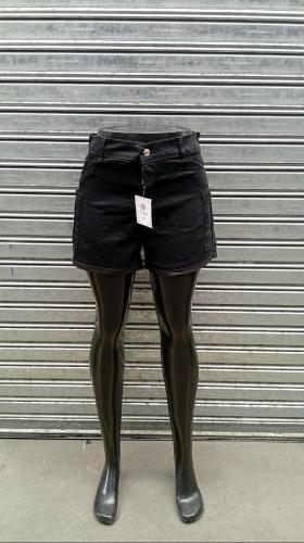 Short Jean Cargo Azul Nevado Dama  Pantalón Corto Denim  Mom Clásico Mujer Mayoristas - Miniatura 3
