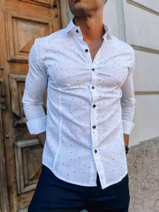 Camisa Elastizada Entallada a Pintitas