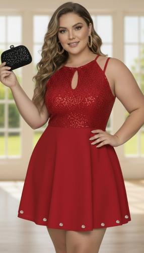 Vestidos Lentejuelas Modal Piel de Durazno Calidad Premium - Miniatura 2