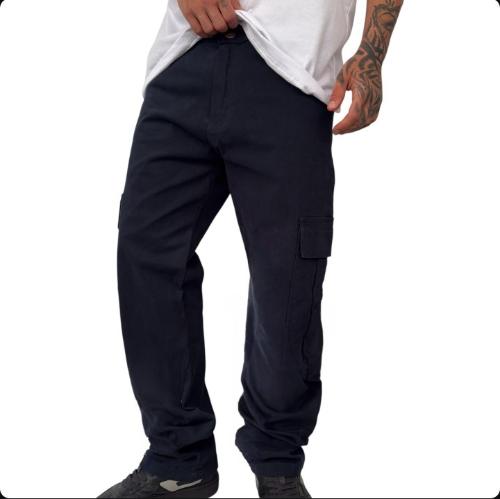 Pantalóncargo  Gabardina Marino - Miniatura 2