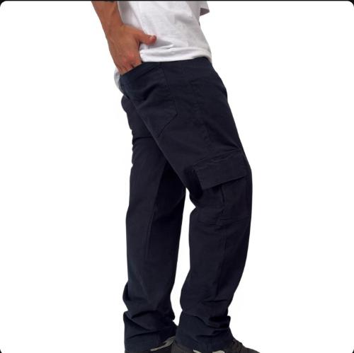 Pantalóncargo  Gabardina Marino - Miniatura 3