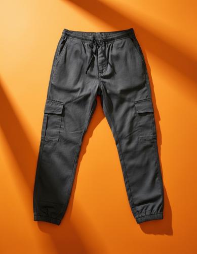 Pantalon Jogger Cargo Gabardina Rígida Verde Militar - Miniatura 3