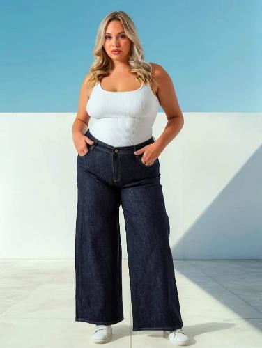 Wide Leg Jeans Especiales Dama  Pantalón Ancho Denim Grandes Mujer Hotsale Mayoristas