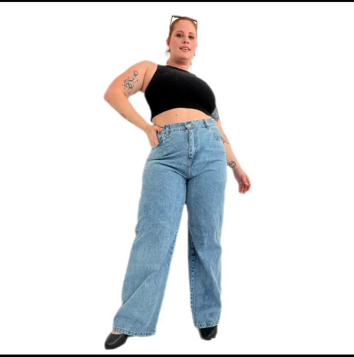 Wide Leg Jeans Especiales Dama Pantalón Ancho Denim Grandes Mujer Hotsale Mayoristas - Imagen 3