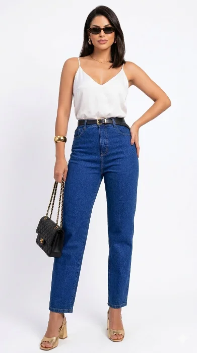 Jeans Mom Dama Pantalón Ancho Denim Clasicos Moda 2000's Mujer Mayoristas