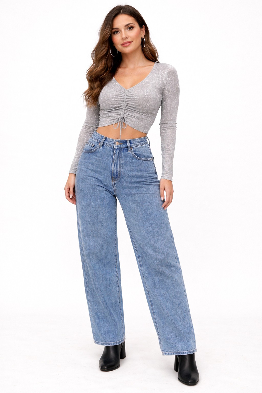 Jeans Mom Dama Pantalón Ancho Denim Clasicos Moda 2000's Mujer Mayoristas - Imagen 2