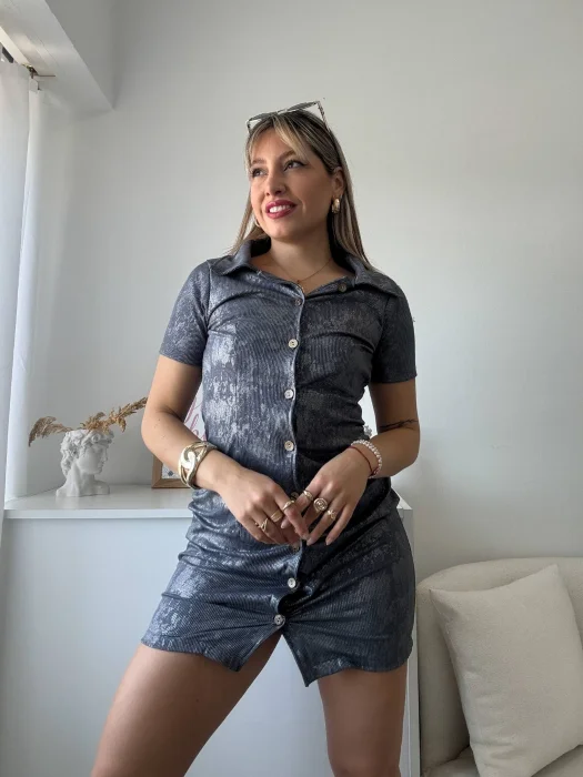 Vestido Camisero Azul