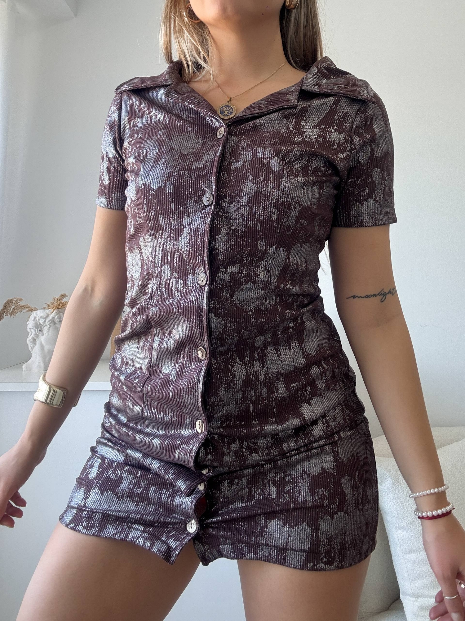 Vestido Camisero Azul - Imagen 2