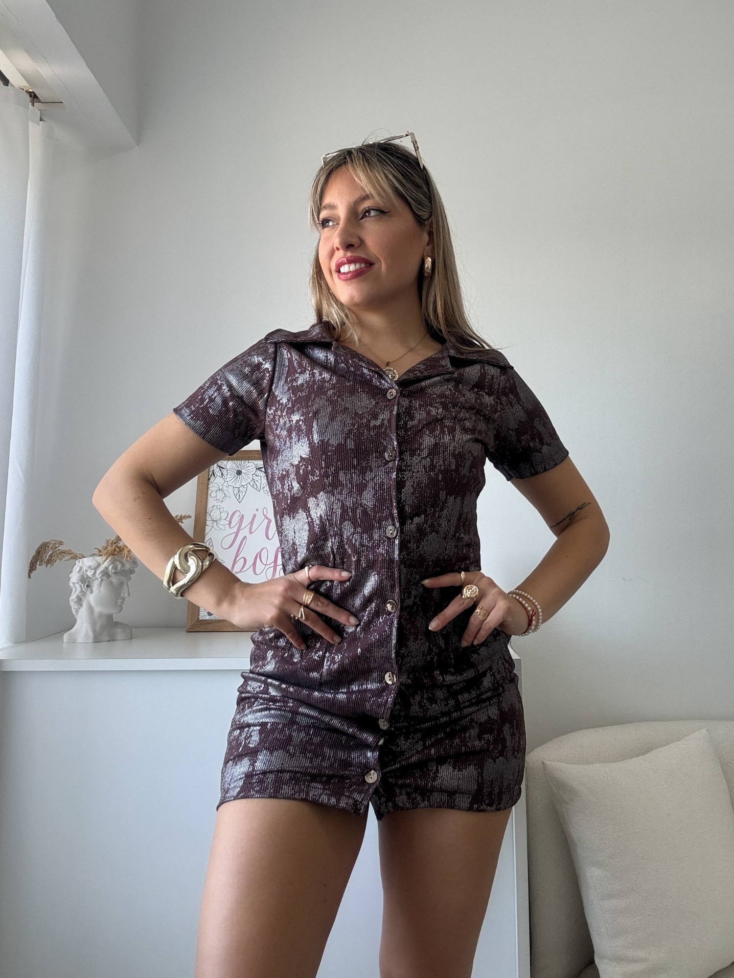 Vestido Camisero Azul - Imagen 3