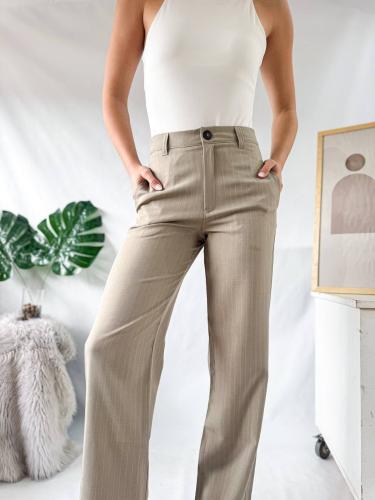Pantalon Recto Sastrero con Rayas - Miniatura 4