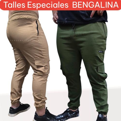 Jogger Cargo Bengalina Elastizada Talles Especiales