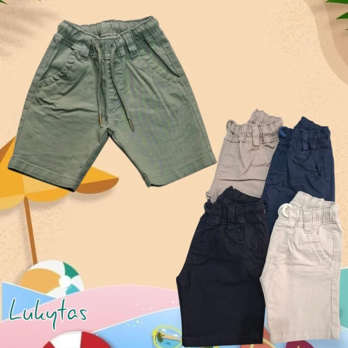 Nuevo - Ingreso Bermuda Todo Elástico de Gabardina [bebé]