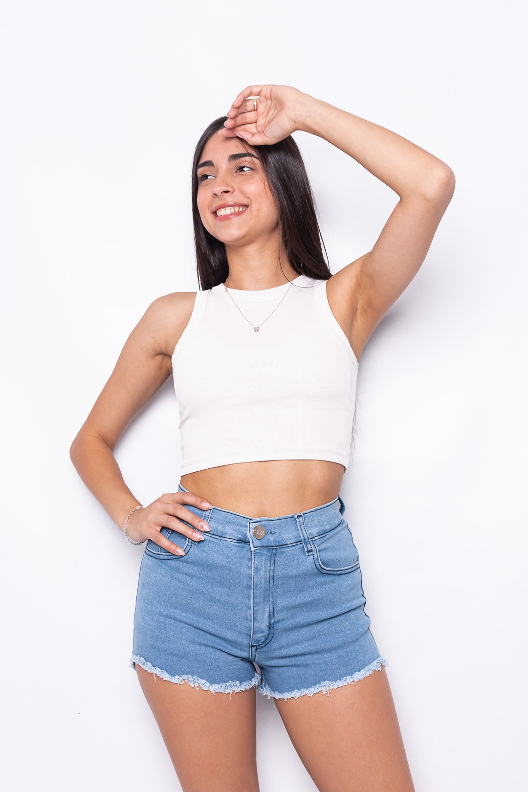 Short Liso Celeste - Imagen 2