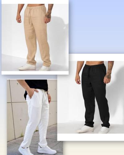Oferta Pantalón de Lino Premium con Spandex para Caballeros Talles del 2 al 6