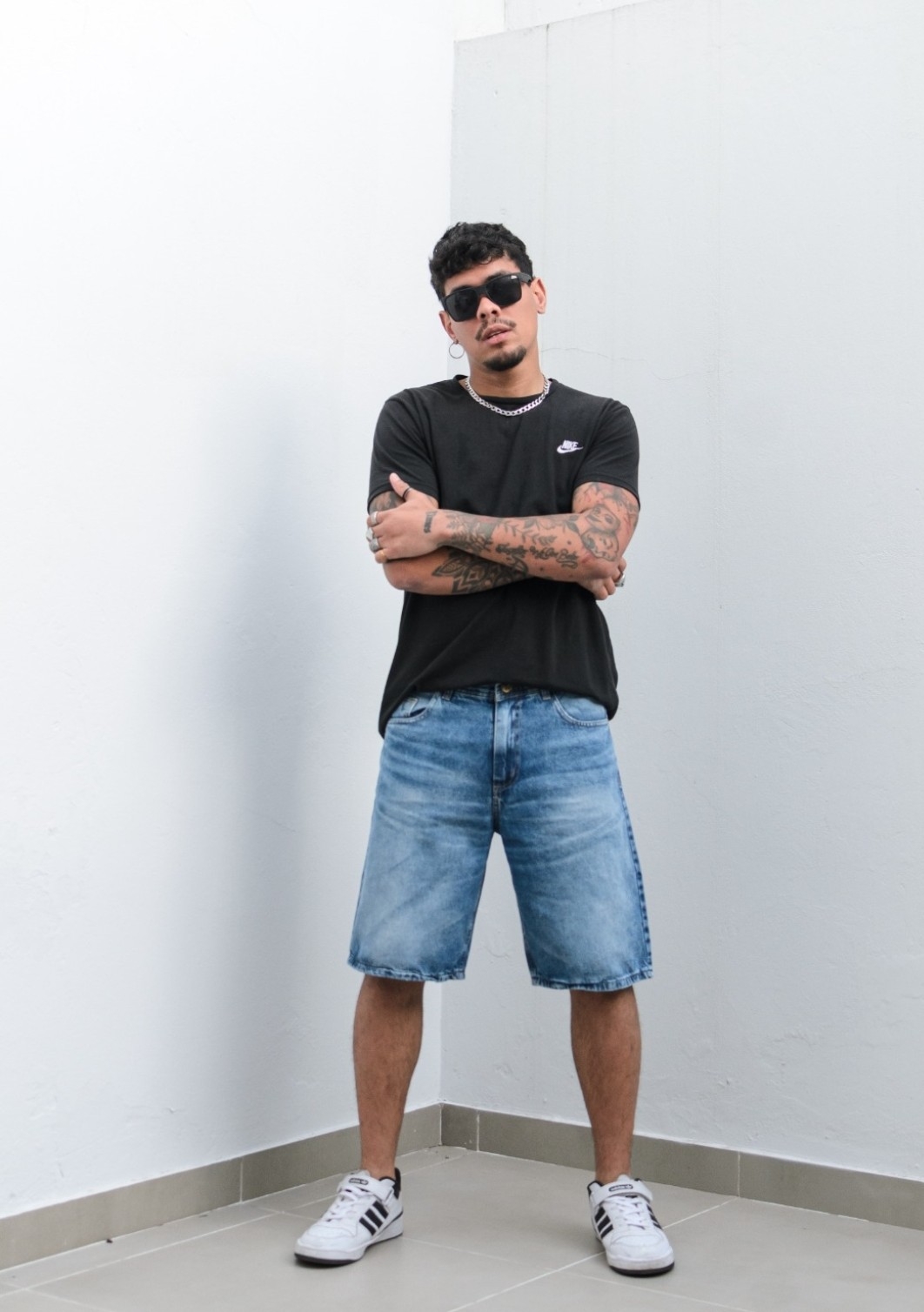 Bermuda de Jeans Baggy Stone Láser - Imagen 3