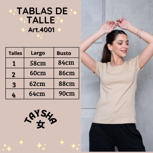 Remera Cuello Redondo Básica de Algodón con Lycra