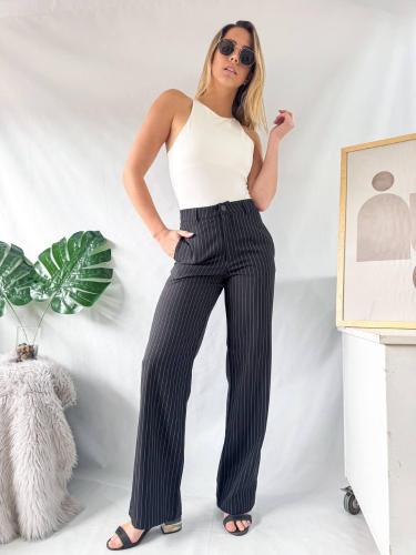 Pantalón Recto a Raya