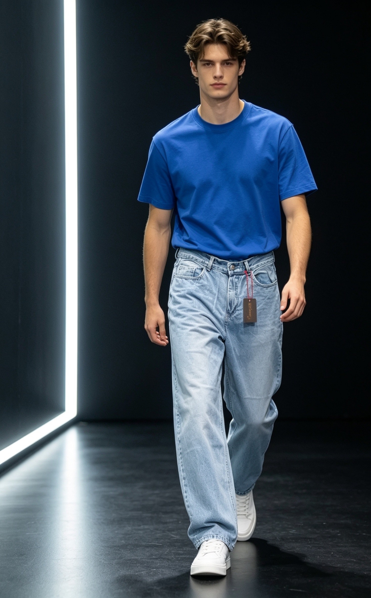 Pantalón Bagui Celeste Nevado - Imagen 2