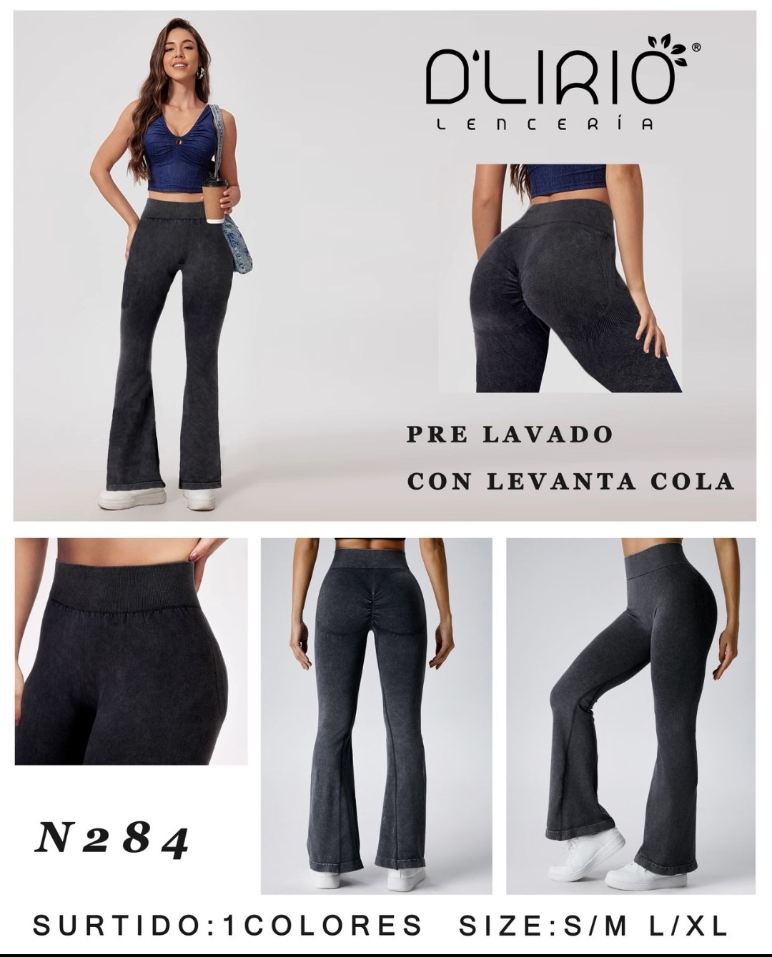Calza Premium Oxford Prelavado Todo Negro - Imagen 1