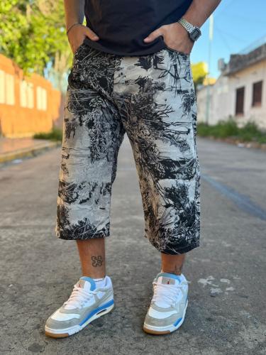 Bermuda Baggy 3/4 Estampada Bosque