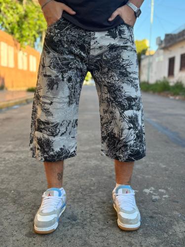 Bermuda Baggy 3/4 Estampada Bosque - Miniatura 2