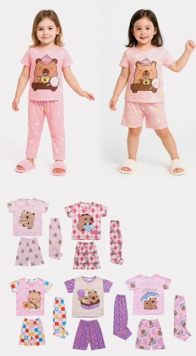 Pijamas de 3 Piezas  Nena y Nene