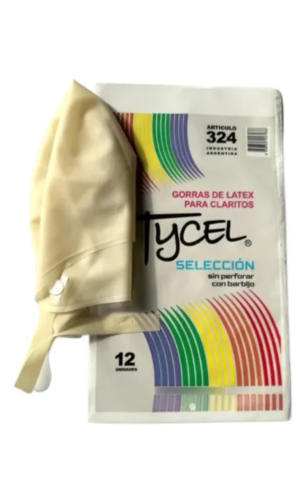 Tycel 12 Gorritos Latex sin Perforar para Mechas , Claritos