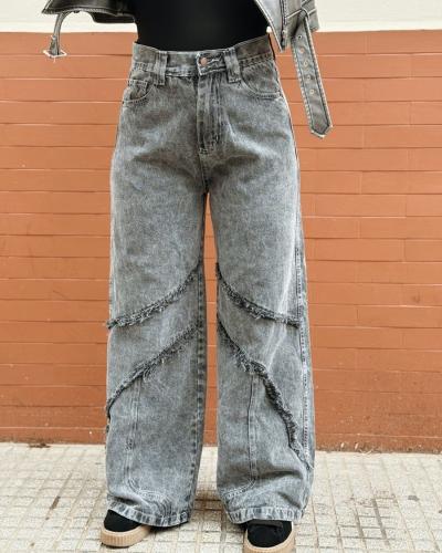 Charlotte- Baggy Cuxxa de Dama Gris Nevado Deflecado