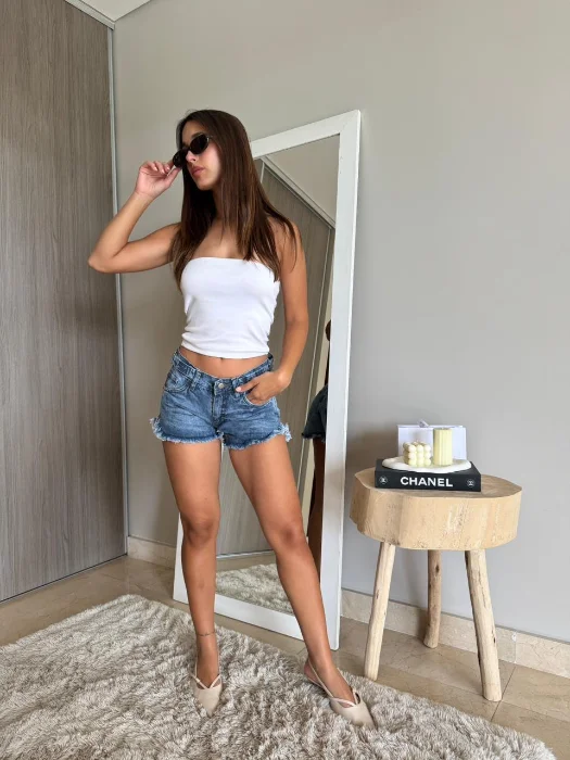 Short Tiro bajo Azul